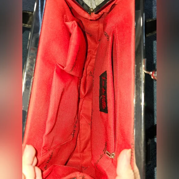 Lux de Ville Lime Green Sparkle Femma Fatale Kiss Lock Purse - Picture 12 of 14